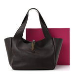 Grained Deerskin Bea Tote Sweet Chocolate