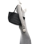 Grained Calfskin Park Tote Three Black