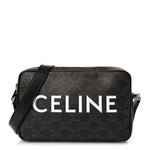 Triomphe Canvas Medium Messenger Bag Black
