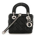 Lambskin Cannage Mini Lady Dior Black