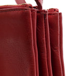 Lambskin Large Trio Crossbody Bag Red