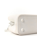 Taurillon Capucines East West Mini Optic White