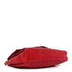 Lambskin Quilted Single Flap Red