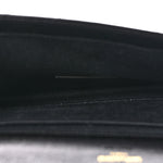 Grain De Poudre Matelasse Chevron Monogram Envelope Clutch Black