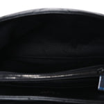 Calfskin Y Quilted Monogram Monochrome Medium Loulou Chain Satchel Black