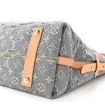 Monogram Denim CarryAll MM Washed Grey