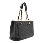 Caviar Quilted Grand Shopping Tote GST Black