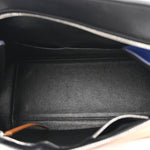 Smooth Calfskin Medium Tri-Color Edge Shoulder Bag Tan