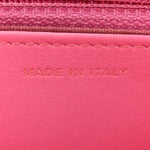 Caviar Quilted Wallet on Chain WOC Pink