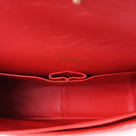 Lambskin Quilted Jumbo Double Flap Red