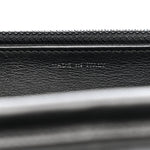 Crumpled Calfskin Quilted Wallet On Chain WOC So Black