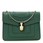 Calfskin Small Serpenti Forever Snake Strap Crossbody Bag Emerald Green