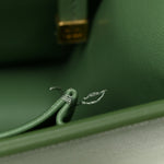 Smooth Calfskin 30 Montaigne Flap Bag Mint Green