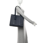 Grained Calfskin LV Aerogram Tote Navy