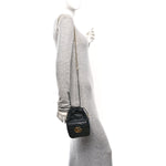 Calfskin Matelasse Front Pocket Mini GG Marmont Bucket Bag Black