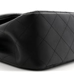 Lambskin Quilted Jumbo Double Flap Black
