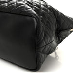 Calfskin Quilted ES Giant Travel Bag Black