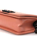 Calfskin Quilted Small Boy Flap Light Pink