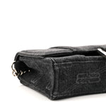 Denim BB Monogram Hourglass Chain Bag Black