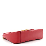Calfskin Matelasse Small GG Marmont Shoulder Bag Hibiscus Red
