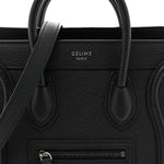 Drummed Calfskin Nano Luggage Black