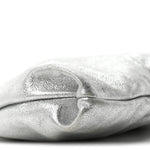 Metallic Goatskin Callie Mea Tassel Silver