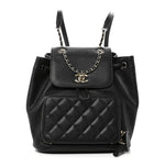 Caviar Quilted Business Affinity Backpack Black