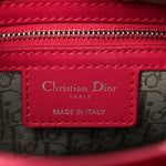 Lambskin Cannage Bow Medium Lady Dior Fuchsia