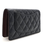 Caviar Quilted Yen Wallet Black