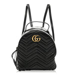 Calfskin Matelasse GG Marmont Dome Backpack Black