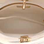 Shiny Lambskin Quilted Mini 31 Shopping Bag White