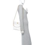Caviar Quilted Hobo White