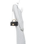 Calfskin Cannage Mini Ange Bag Black