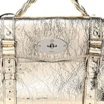 Metallic Crinkled Calfskin Medium Alexa Gold
