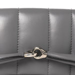 Nappa Vertical Matelasse Medium Maxi Horsebit Chain Shoulder Bag Grey