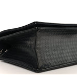 Metallic Patent Micro-Cannage Medium Diorama Flap Bag Onyx Black