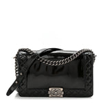 Patent New Medium Boy Reverso Flap Navy
