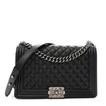 Caviar Quilted New Medium Boy Flap Black