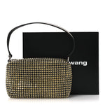 Mesh Crystal Rhinestone Medium Heiress Pouch Porcelain