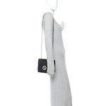 Dollar Calfskin Small Interlocking G Shoulder Bag Black