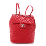 Lambskin Quilted Large Urban Spirit Backpack Red