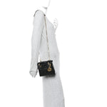 Patent Cannage Mini Lady Dior Black