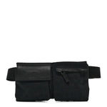 GG Monogram Double Pocket Belt Bag Black