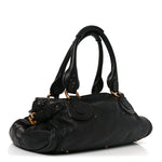 Calfskin Medium Paddington Satchel Black