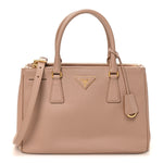 Saffiano Small Galleria Double Zip Tote Cammeo