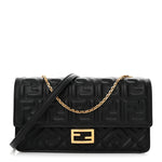 Nappa Matisse FF Embossed Wallet On Chain Black