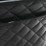 Caviar Quilted Medallion Tote Black