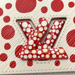 LV X YK Epi Infinity Dots Twist Shoulder Bag PM White Red