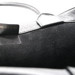Calfskin Embossed Medium Book Tote Black