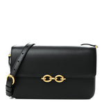 Smooth Calfskin Le Maillon Satchel Black